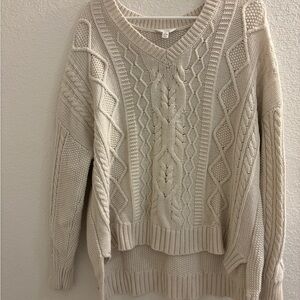 Cozy Cream Cable Knit Sweater